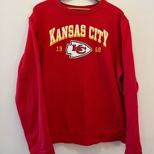 Kansas City Chiefs Red Embroidered Sweatshirt Women’s Large